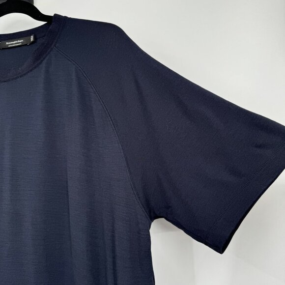 Ermenegildo Zegna Navy Blue Wool High Performance Crew Neck T-Shirt XL - Picture 5 of 10